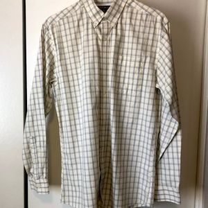 Eddie Bauer LS plaid button down shirt